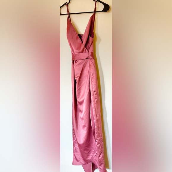 Lulus Joice Satin Midi Dress: Mauve, XS - Picture 8 of 15